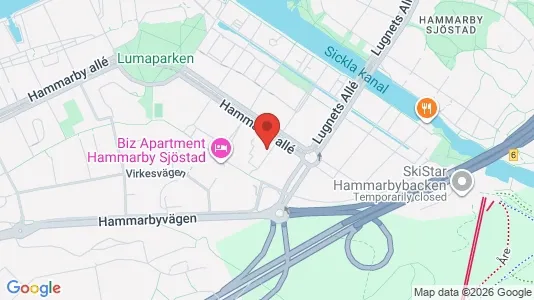 Apartments for rent i Hammarbyhamnen - kort over placeringen