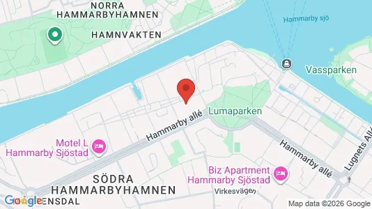 Apartments for rent i Hammarbyhamnen - kort over placeringen