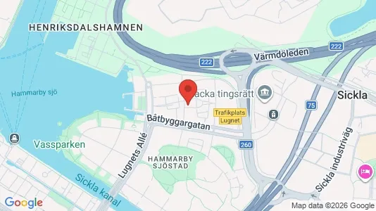 Apartments for rent i Hammarbyhamnen - kort over placeringen