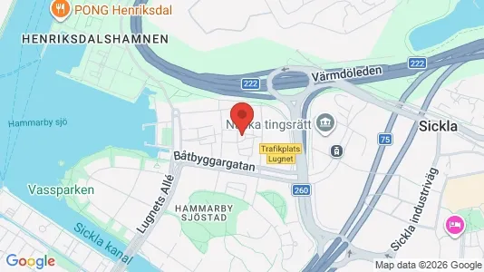 Apartments for rent i Hammarbyhamnen - kort over placeringen