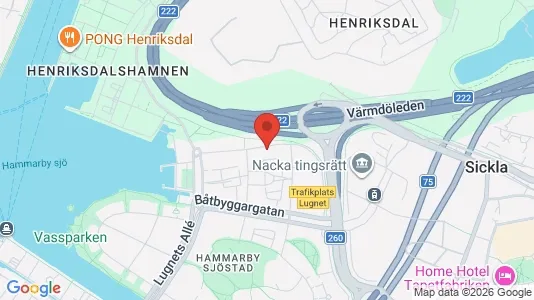 Apartments for rent i Hammarbyhamnen - kort over placeringen
