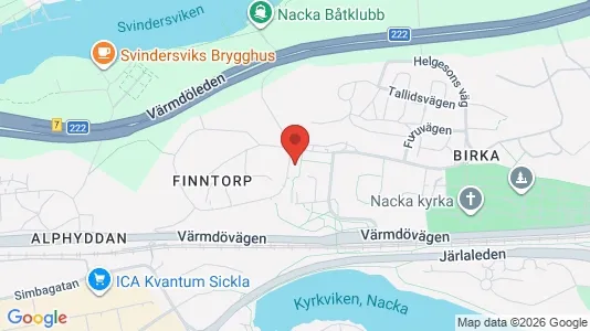 Apartments for rent i Nacka - kort over placeringen