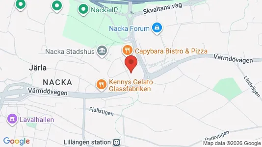 Apartments for rent i Nacka - kort over placeringen