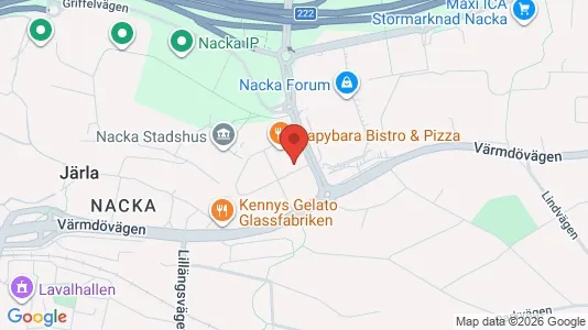 Apartments for rent i Nacka - kort over placeringen