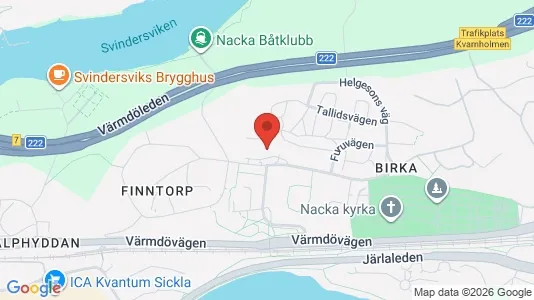Apartments for rent i Nacka - kort over placeringen