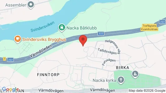 Apartments for rent i Nacka - kort over placeringen