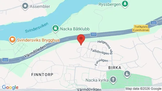 Apartments for rent i Nacka - kort over placeringen