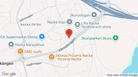 Apartments for rent i Nacka - kort over placeringen