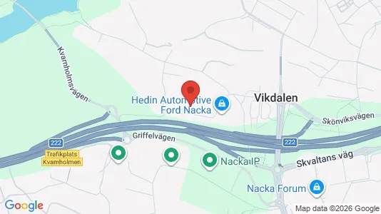 Apartments for rent i Nacka - kort over placeringen