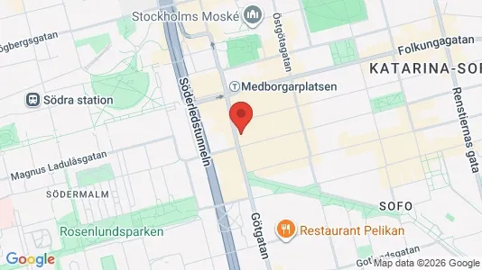 Apartments for rent i Södermalm - kort over placeringen