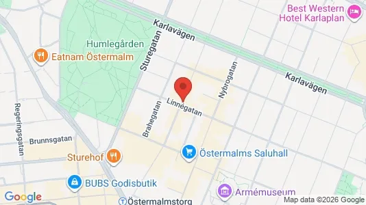 Apartments for rent i Östermalm - kort over placeringen
