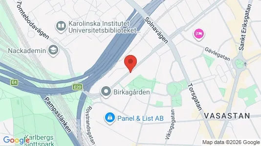 Rooms for rent i Vasastan - kort over placeringen