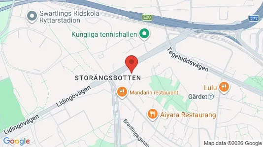 Rooms for rent i Gärdet/Djurgården - kort over placeringen