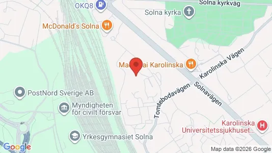Apartments for rent i Solna - kort over placeringen