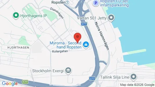 Rooms for rent i Östermalm - kort over placeringen