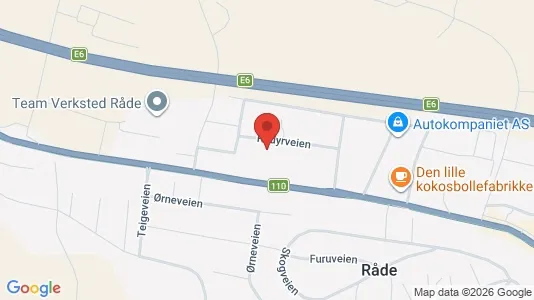 Rooms for rent i Råde - kort over placeringen