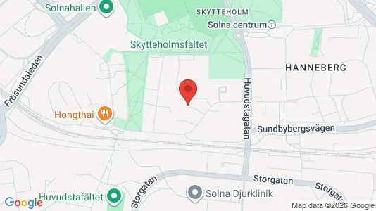 Rooms for rent i Solna - kort over placeringen