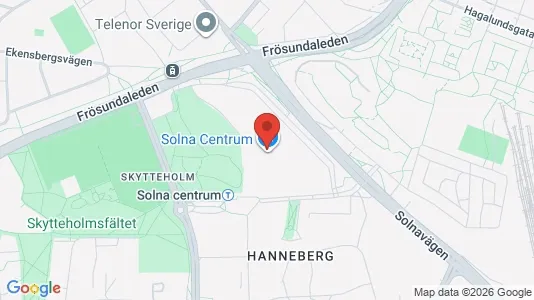 Apartments for rent i Solna - kort over placeringen