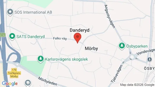 Rooms for rent i Danderyd - kort over placeringen