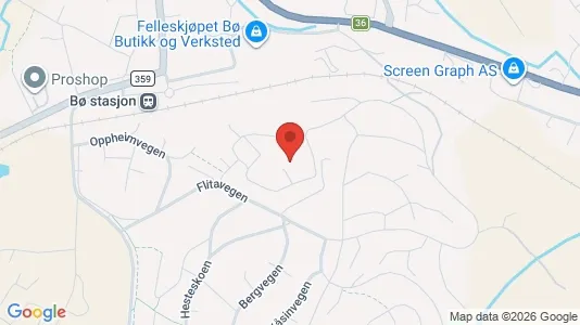 Rooms for rent i Bø - kort over placeringen