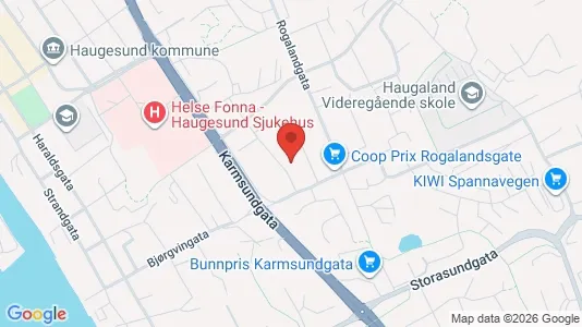 Rooms for rent i Haugesund - kort over placeringen