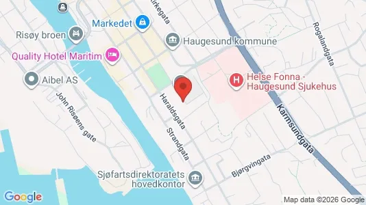 Apartments for rent i Haugesund - kort over placeringen