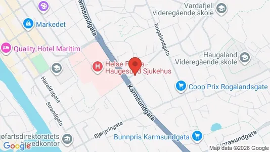 Apartments for rent i Haugesund - kort over placeringen