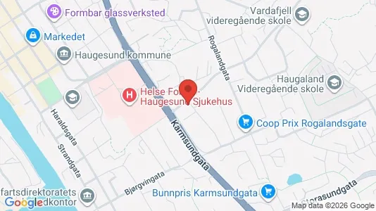 Apartments for rent i Haugesund - kort over placeringen