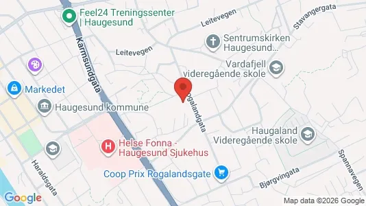 Rooms for rent i Haugesund - kort over placeringen