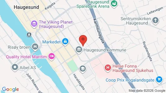 Apartments for rent i Haugesund - kort over placeringen