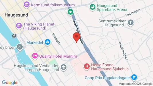 Apartments for rent i Haugesund - kort over placeringen