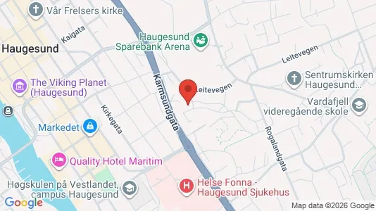 Apartments for rent i Haugesund - kort over placeringen