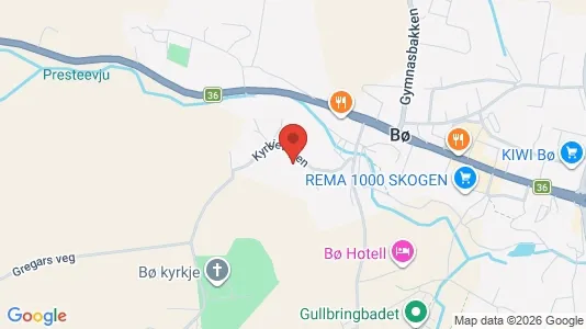 Rooms for rent i Bø - kort over placeringen