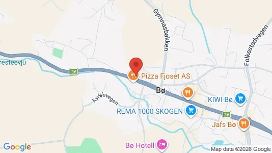 Rooms for rent i Bø - kort over placeringen