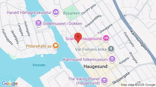 Apartments for rent i Haugesund - kort over placeringen