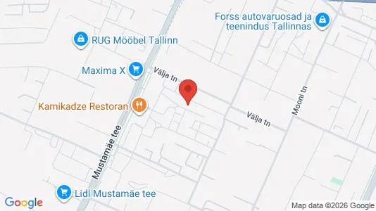 Apartments for rent i Tallinn Kristiine - kort over placeringen