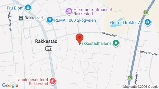Rooms for rent i Rakkestad - kort over placeringen