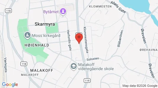Apartments for rent i Moss - kort over placeringen