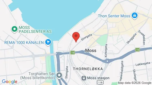Apartments for rent i Moss - kort over placeringen