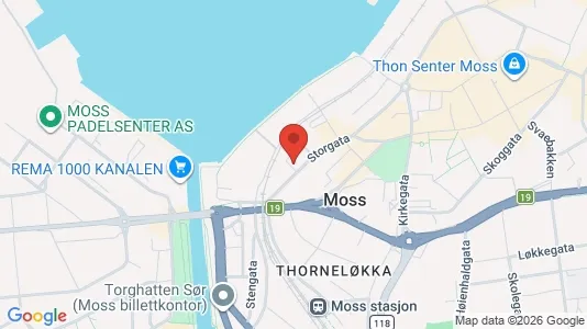 Apartments for rent i Moss - kort over placeringen