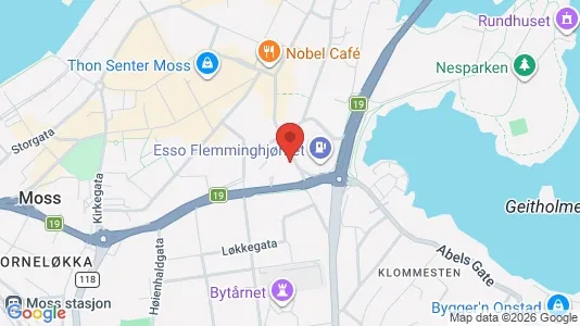 Apartments for rent i Moss - kort over placeringen