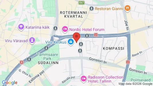 Apartments for rent i Tallinn Kesklinna - kort over placeringen