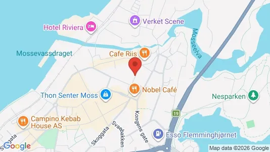 Apartments for rent i Moss - kort over placeringen