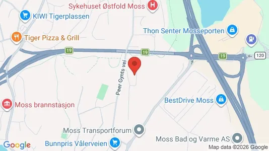 Apartments for rent i Moss - kort over placeringen