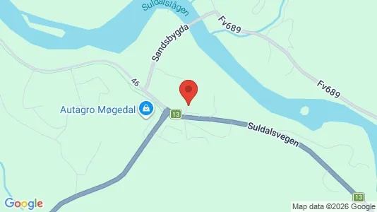 Apartments for rent i Suldal - kort over placeringen