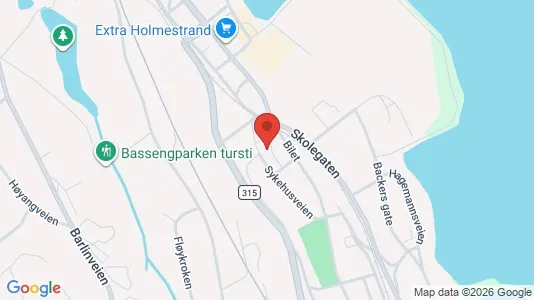 Apartments for rent i Holmestrand - kort over placeringen