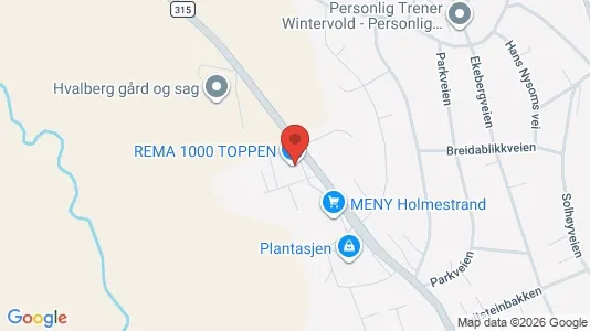 Apartments for rent i Holmestrand - kort over placeringen