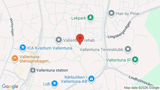 Rooms for rent i Vallentuna - kort over placeringen