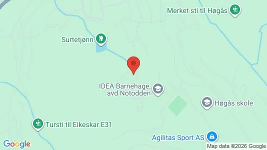 Rooms for rent i Notodden - kort over placeringen