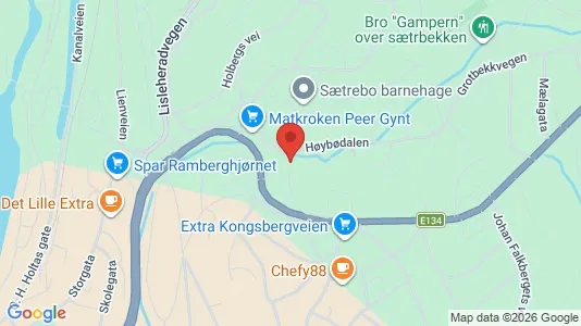 Rooms for rent i Notodden - kort over placeringen